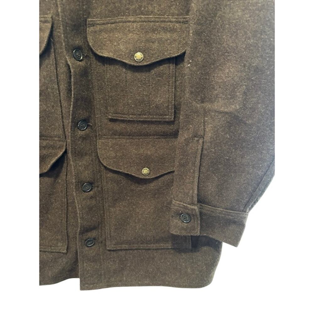Filson Style 110 Mackinaw Wool Cruiser Jacket Brown Sz 48 USA Made Hunting Coat - Picture 6 of 16